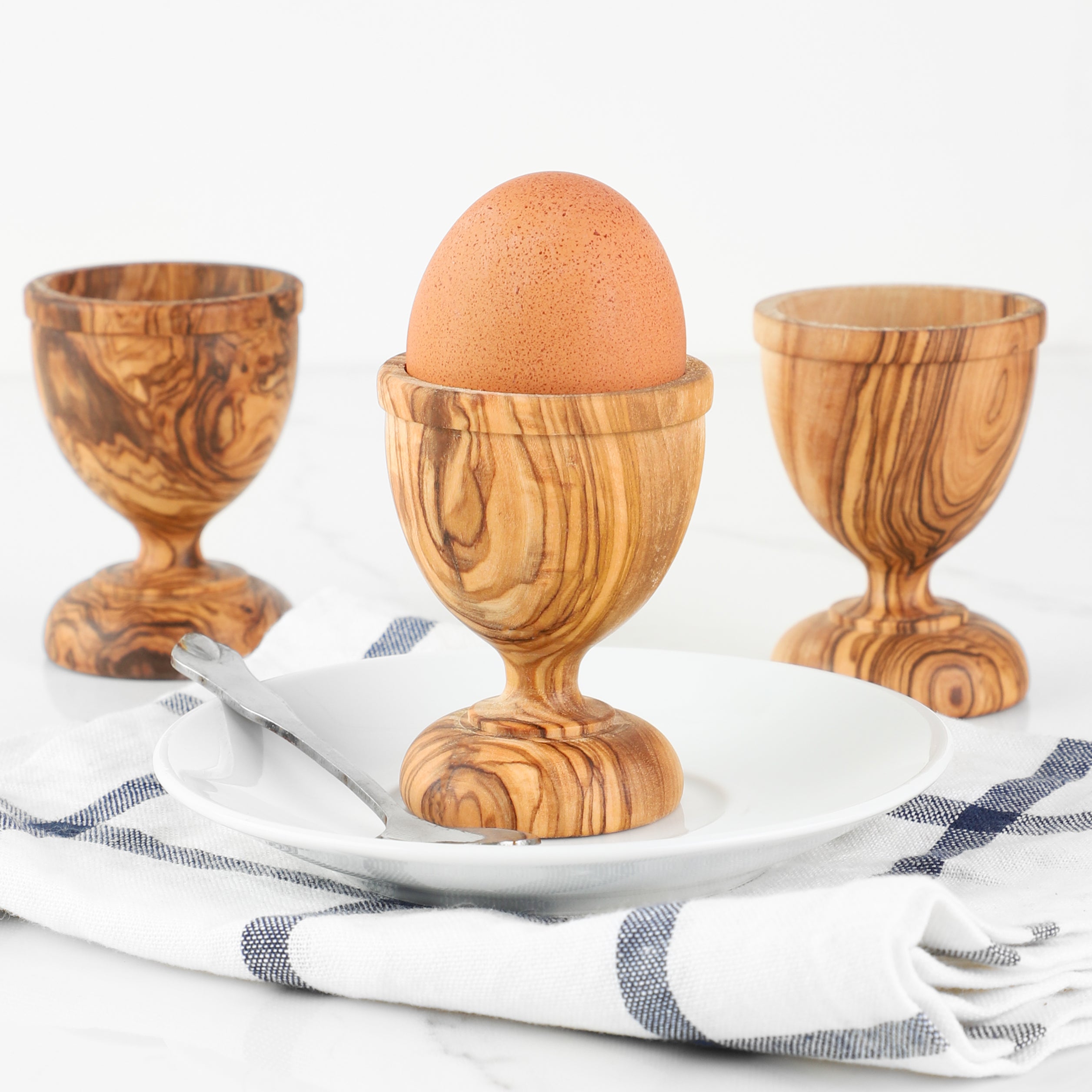 Easter Egg Cup Olive Wood - ArtisRaw
